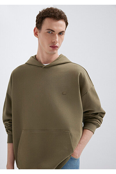 Mavi Kapüşonlu Haki Sweatshirt 0S10416-71564