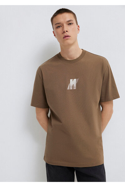 Mavi Pro Brown T-Shirt Loose Fit / Relaxed Comfortable Cut 0613440-70378