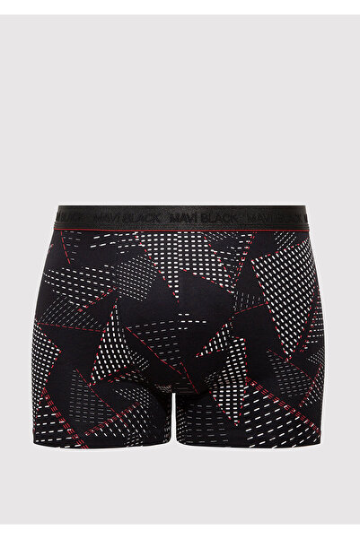 Mavi Baskılı Siyah Boxer 0912177-900