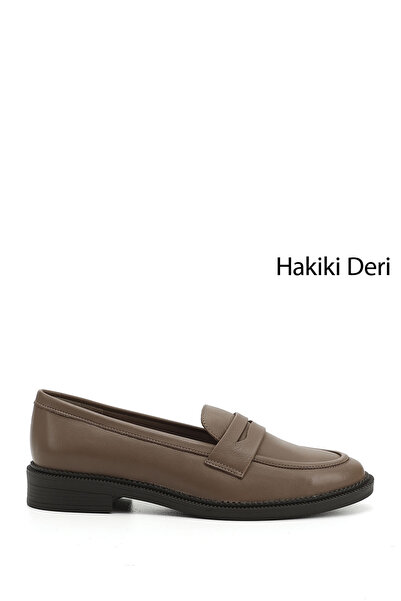 GÖNDERİ(R) Women/Girls Mink Antique Genuine Leather Loafer Shoes