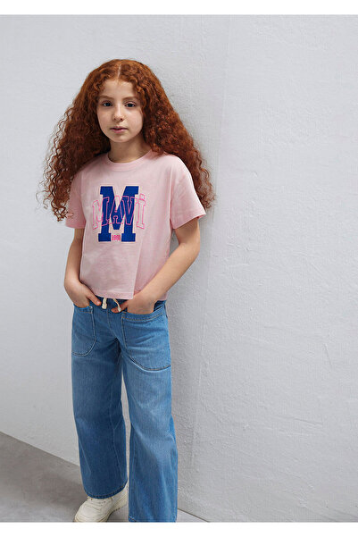 Mavi Rosa T-Shirt mit M-Logo-Print, lockerer Schnitt / bequemer Schnitt 76103...
