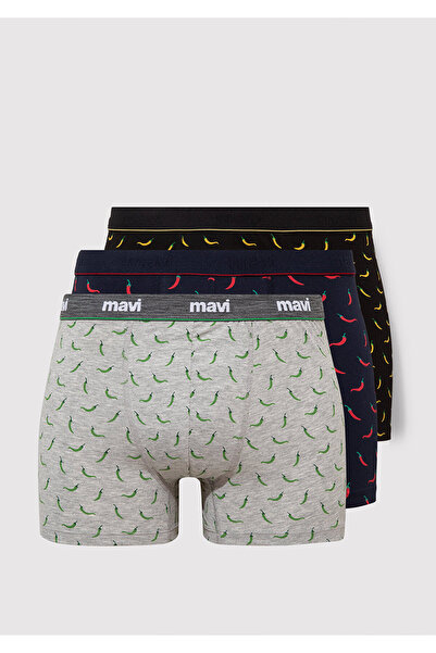 Mavi 3lü Baskılı Boxer 0911988-900