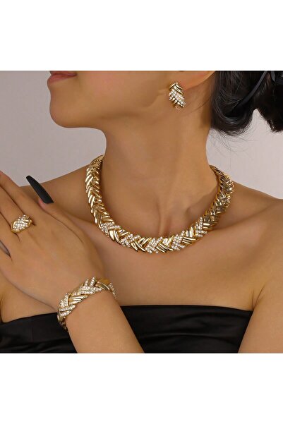 Choice1 45cm resizable jewelry B Fashion 18k Gold Plated Jewelry Set Dubai Af...