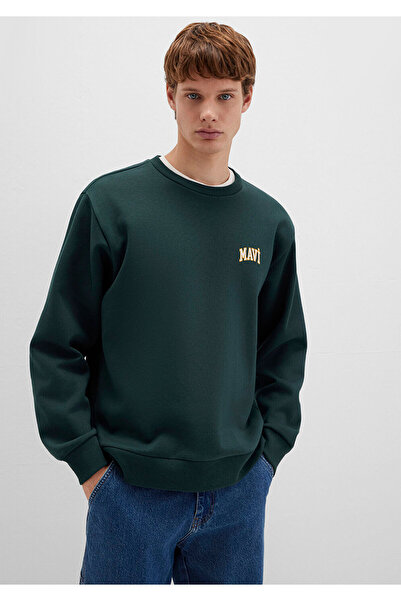 Mavi Logo Baskılı Yeşil Sweatshirt 0611716-81570