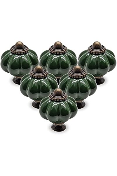Choice 35 38mm Dark Green 3/6/12PCS Polished Metal & Dark Green Ceramic Knobs...