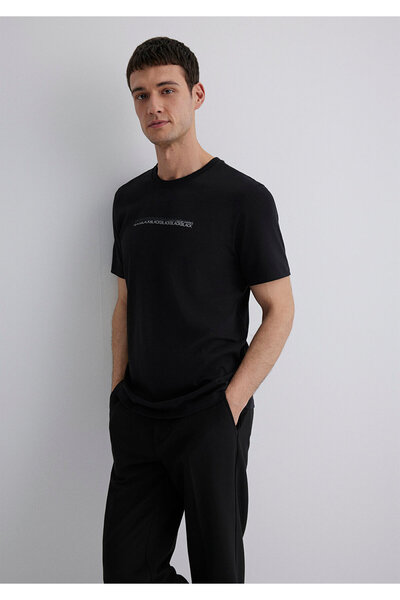 Mavi Black Printed Black T-Shirt Regular Fit 0612647-900