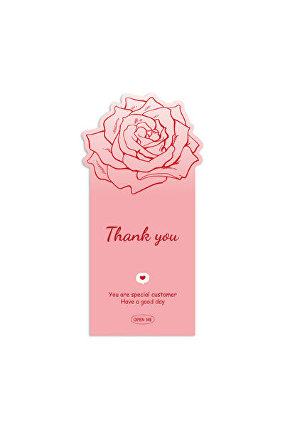 choice2 C-50pcs 50PCS Pink Thank You Stickers Cute Bow Stickers Rose Gift Box...