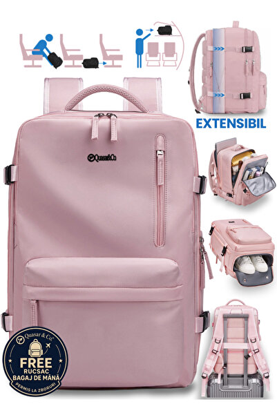 Quasar & Co. Rucsac calatorie, bagaj de mana cabina avion, prindere troler,43...