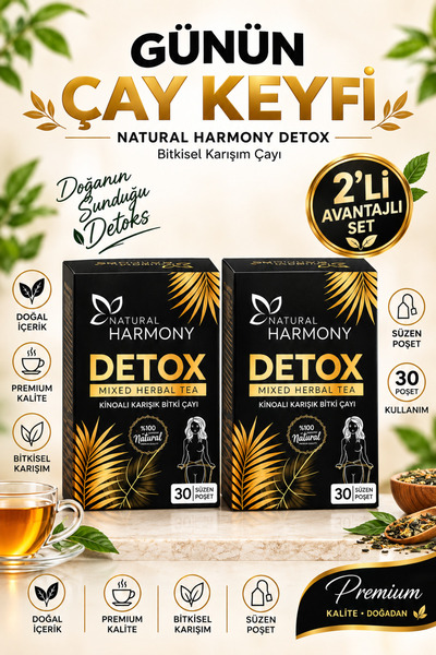 Natural Harmony Kinoalı Diyet Form Çayi & Detox Özel Karışımlı Form Bitkisel ...