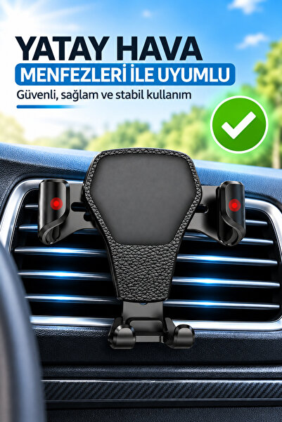 DEMPOWER Otomatik Mekanizmalı Tüm Telefonlara Uyumlu Yan ve Alt Kavrama Sistemli Telefon Tutucu