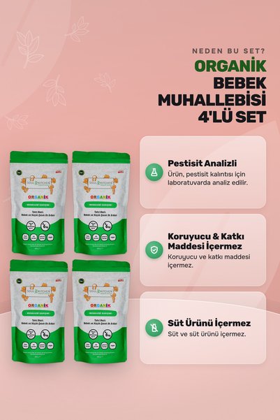 Soul Kitchen Organik Ürünler Organik Bebek Muhallebisi Kaşık Maması B1 Vitaminli 4'lü Set +6 Ay