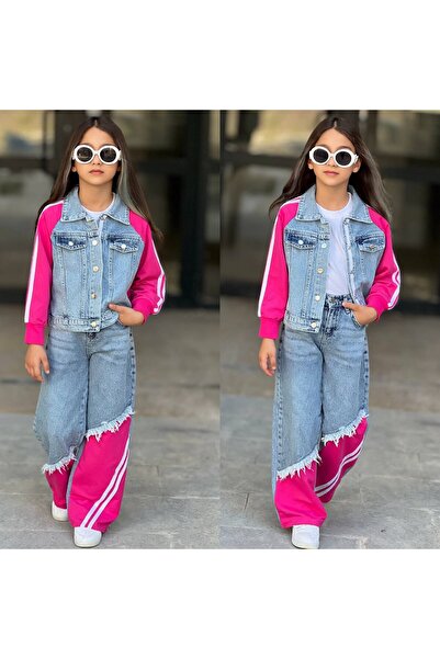 Toi Kids KIZ ÇOCUK KOT DETAY PARÇALI ve CEKETLİ ALT ÜST TAKIM
