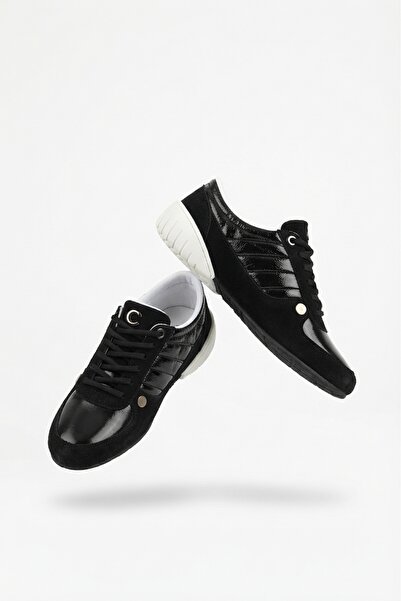Zerenyus Jawen premium black nubuck women's sports shoes