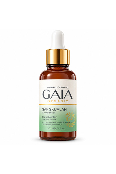 Gaia Organic Pure Squalane Sugarcane-Based Light Skin and Hair Care Oil 30 ml