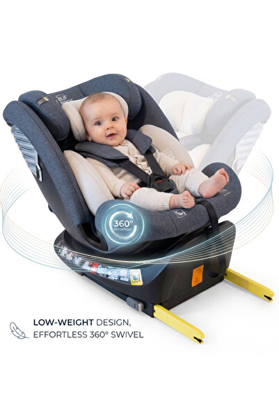 BUF BOOF Scaun Auto Saphir DELUXE BUF BOOF iSIZE Grey Isofix pozitie somn 165...