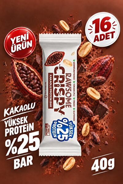Rawsome Crispy Kakaolu Protein Bar 40 g x 16 Adet