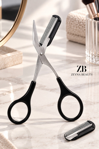 ZEYNABEAUTY Kaş Makası Taraklı & Yedek Başlıklı