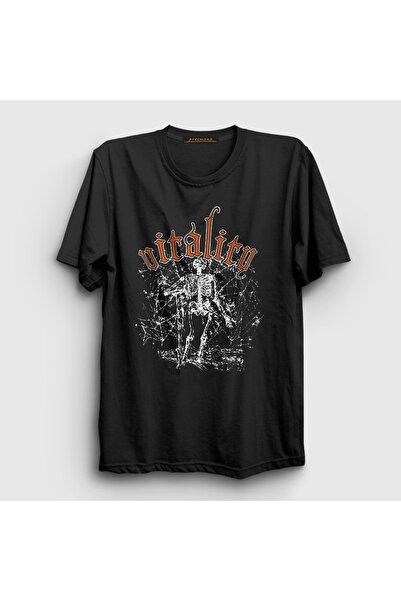 Presmono Unisex Black Vitality Nikolas Rendl Pyromaniac T-Shirt 621314Tt