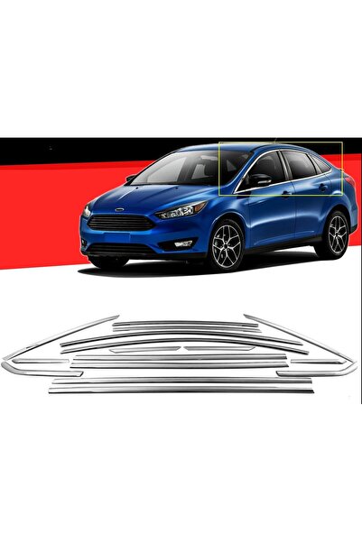 AEM AUTOGP Ford focus 3 sedan cam çerçevesi kenar çıtası krom tamtur 2011/ 20...