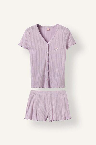 DeFacto Regular Fit Short Sleeve Pajama Set I3482Ax26Au