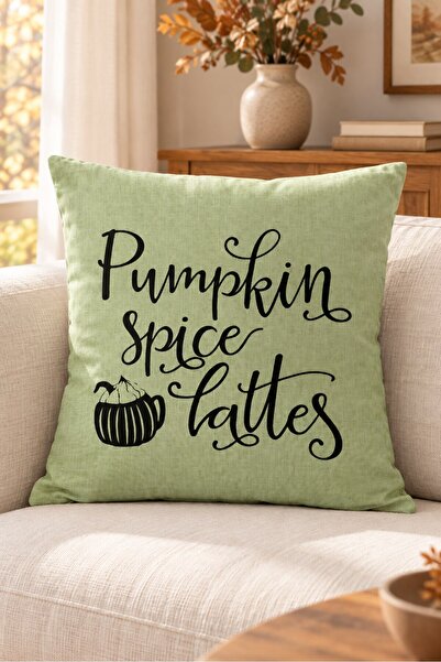 Evmila Autumn Themed 43X43 Velvet Cushion Cover
