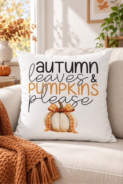 Evmila Autumn Patterned Throw Pillow Cover