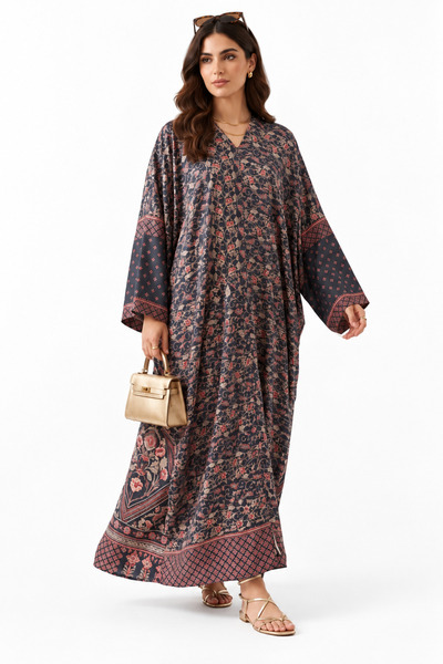 Azria Fashion عباءة مطبوعة بنقوش الفسيفساء