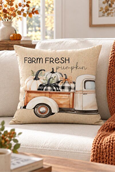 Evmila Autumn Patterned Throw Pillow Cover