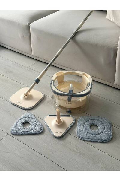 AROW Yeni Nesil Master Clean PRO Temiz Kirli Suyu Ayırabilen Mop Seti +2 Yede...