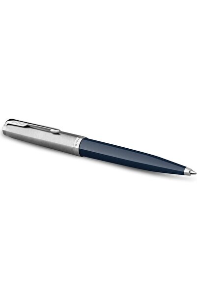 Parker قلم حبر جاف 51 أزرق متوسط ​​الحجم ذو حواف كروم-9866