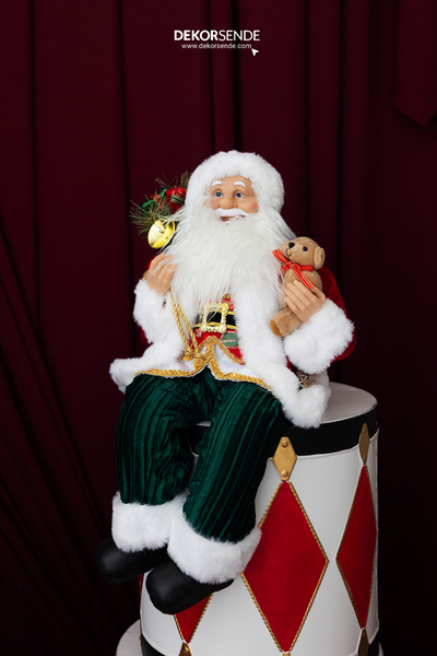 Dekorsende Christmas Santa Claus Sitting and Rocking His Feet 55 cm
