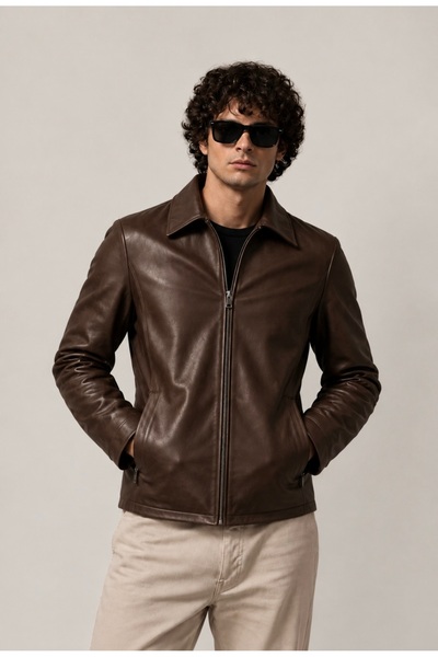 Velmora Leather Hakiki Deri Erkek Ceket