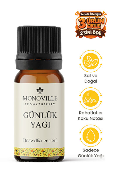 Monoville Günlük Uçucu Yağı 10 ml Saf ve Doğal (Frankincense Essential Oil)