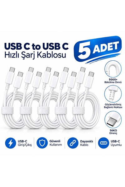 Samsung Galaxy Uyumlu Dayanıklı TPE Şarj Kablosu