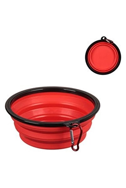 OEM Bol Pliabil Rosu pentru Animale de Companie 650ml - Recipiete Hrana Sticl...