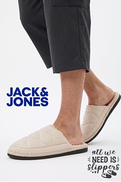 Jack & Jones Jfwbalham Homeslipper Styd Ln Beige Home Slippers 12278025