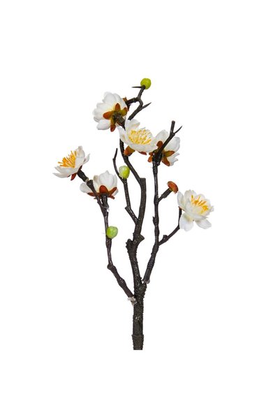 OEM Ramura cu Flori de Migdal Albe 29cm - Crengute Decorative, Decoratiuni Casa