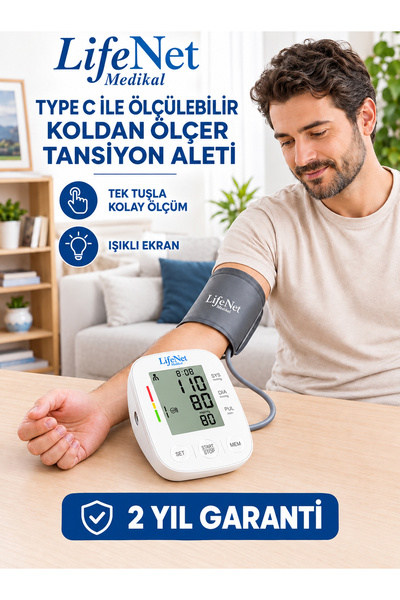 Life Net Medikal Dijital Üst Koldan Ölçer Tam Otomatik Tansiyon Aleti Wbp101