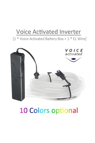 Choice 3M White Voice Inverter 1M 2M 3M 5M EL Wire LED Neon Light 3V 5V 12V E...