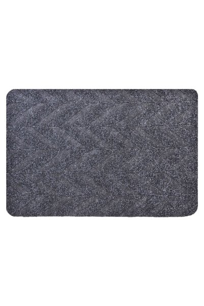 OEM Covoras Intrare Gri Model Zigzag 57x38cm - Covorase Usa, Decoratiuni Casa