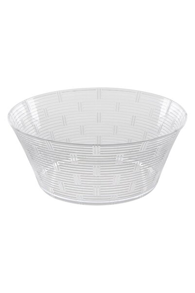 OEM Bol din Plastic Transparent Reutilizabil cu Model Dungi Ø24.3x11.5cm