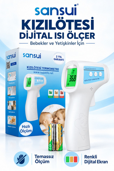SANSUI Temassız Kızılötesi Dijital Ateş Ölçer