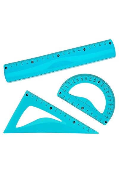 OEM Set Rigle Flexibile Bleu 20cm - 3buc - Produse Scoala
