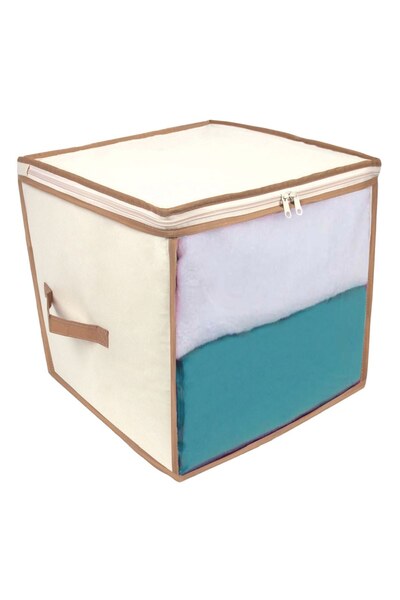 OEM Husa de Depozitare Bej cu Fermoar pentru Haine 40x40x40cm - Huse Textile,...