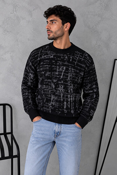 İLKCET MODA Karma Pattern Knitwear Men's Sweater