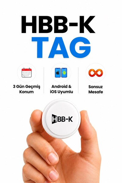 HBB-K Tag Beyaz Ios & Android Uyumlu Airtag Akıllı Gps Takip Cihazı