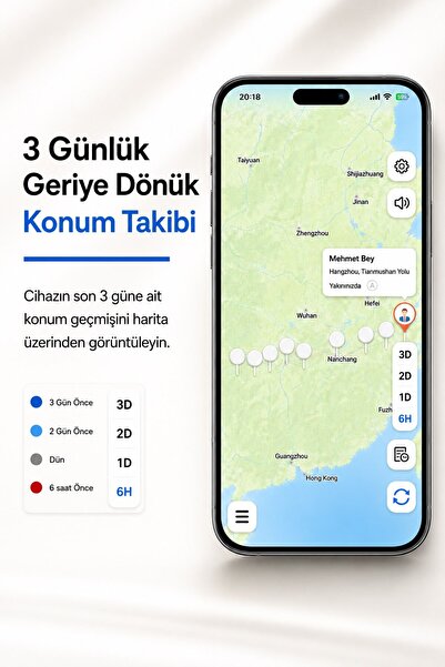 HBB-K Tag Beyaz Ios & Android Uyumlu Airtag Akıllı Gps Takip Cihazı