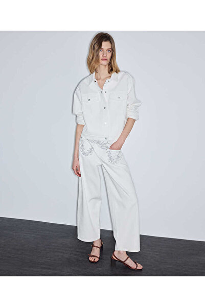 İpekyol Embroidered Barrel Fit Pants