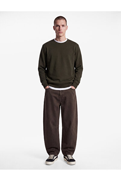 Koton Regular Waist Pocket Comfortable Fit Cotton Barrel Jean Trousers