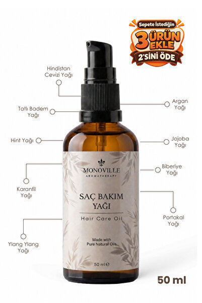 Monoville Saç Maskesi Yağı 50 ml Cam Şişe (Hair Mask Oil)